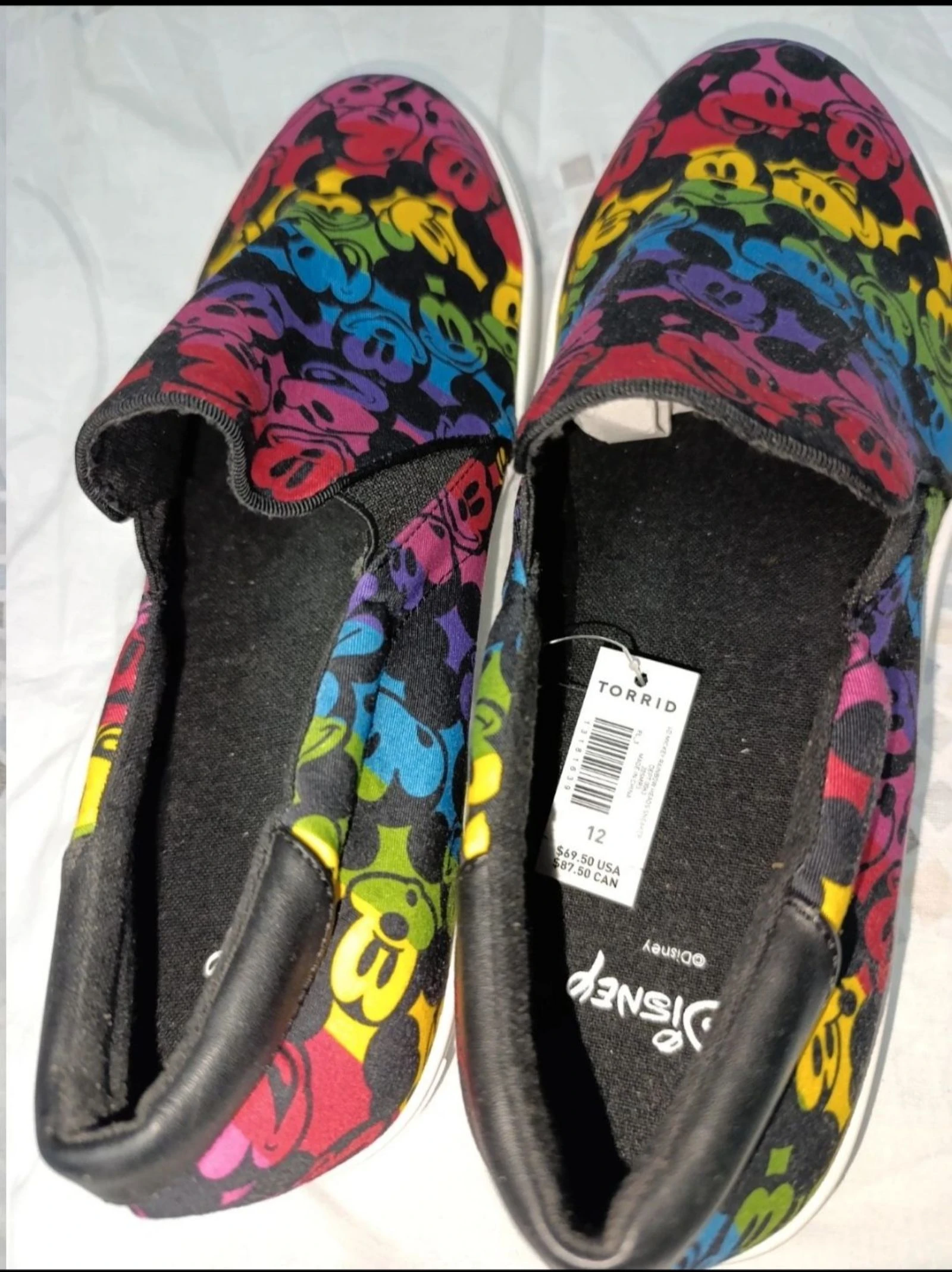 Sneakers Torrid & Mickey Mouse Rainbow Slip On 44.5EUR/12US – photo 3